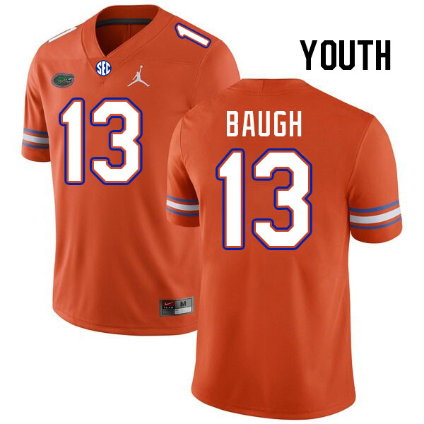 Youth #13 Jadan Baugh Florida Gators College Football Jerseys Stitched-Orange